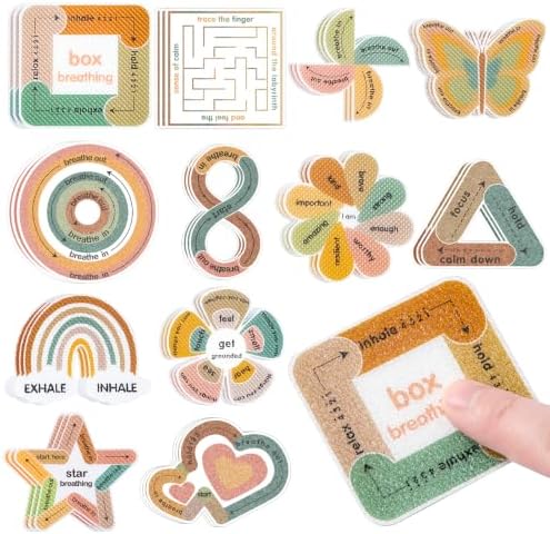 Sensory Strips for Anxiety Calming Stickers, 36Pcs 2 Textured for Mood Calming